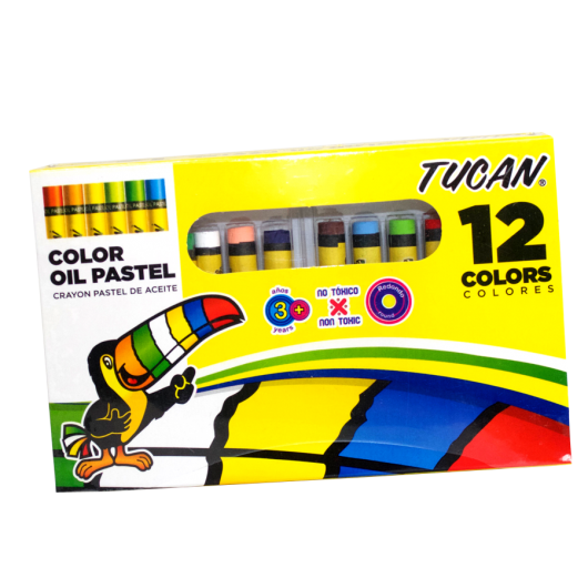 [71859] CRAYONES PASTEL GRASO 12 COLORES | TUCAN