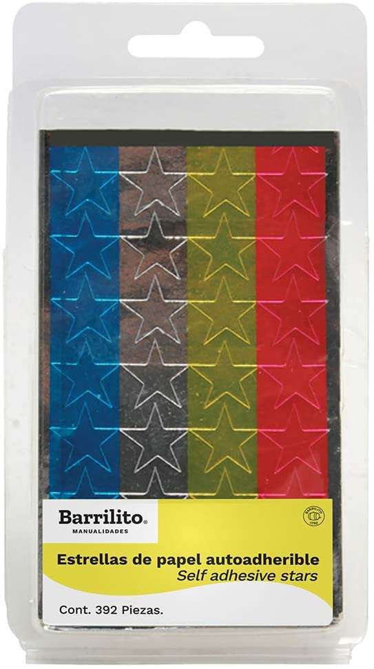 [05802003] ETIQUETAS ESTRELLAS X392 4 COLORES EP392 | BARRILITO