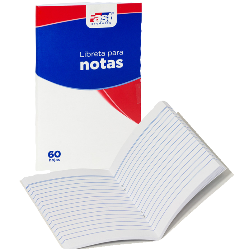 [462] LIBRETA PARA APUNTES EMPASTAD TAMAÑO: 10X8CMS HOJAS: 60 TIPO: FLEX | FAST
