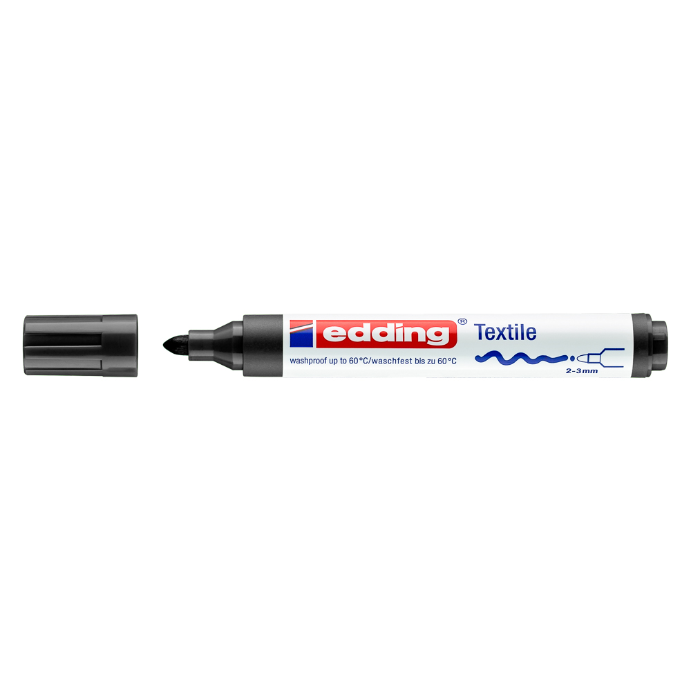 [05472-NEGRO] MARCADOR PARA ROPA 4500 NEGRO PUNTA REDONDA | EDDING