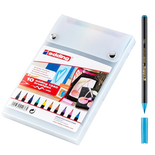 [51121] MARCADORES TIPO PINCEL 1340 10 COLORES | EDDING