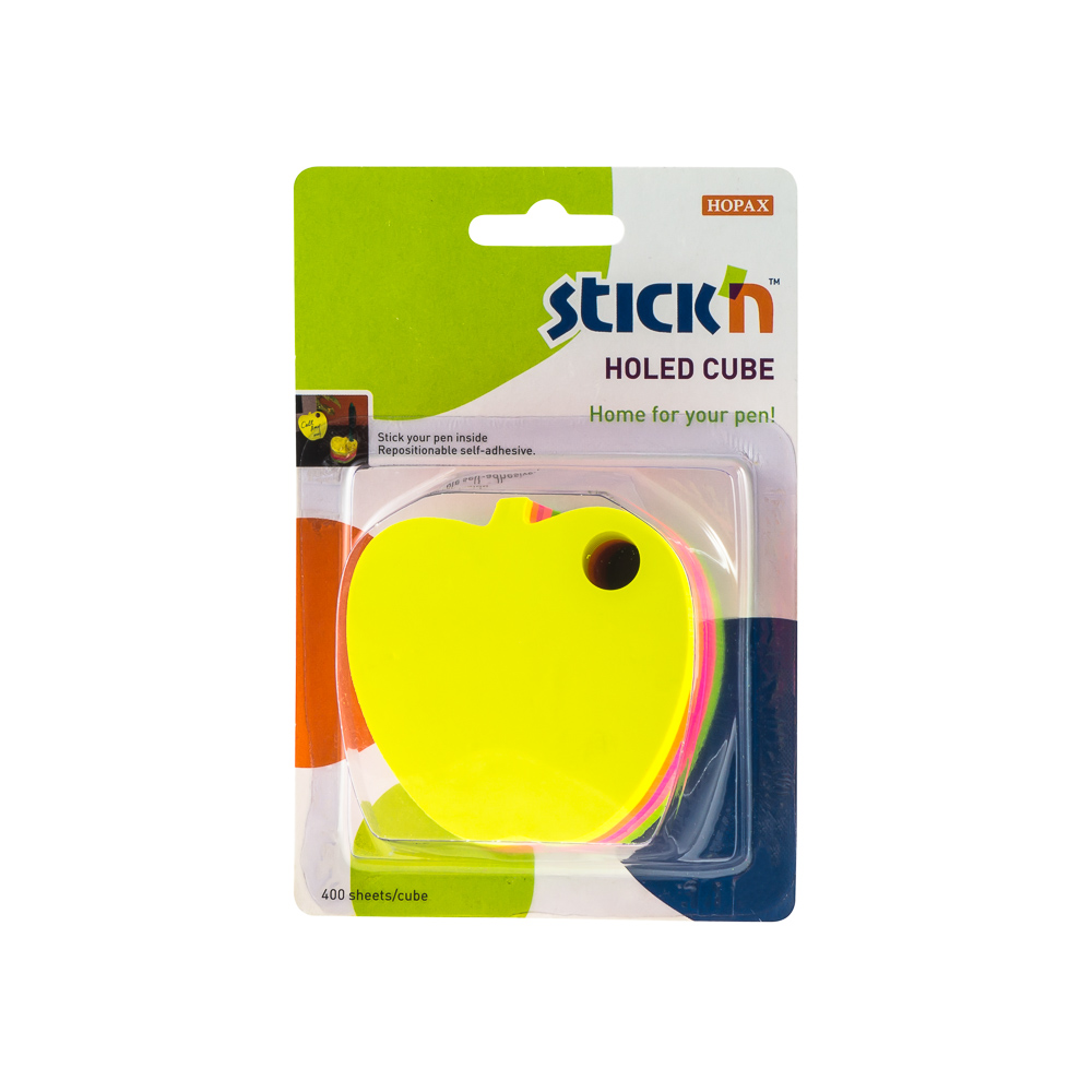 [07835] NOTAS ADHESIVAS MANZANA 400H NEON 21263 | STICK'N
