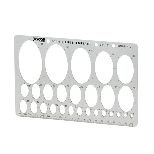 [08624] PLANTILLA PLASTICA ELIPSES C-66 | COX
