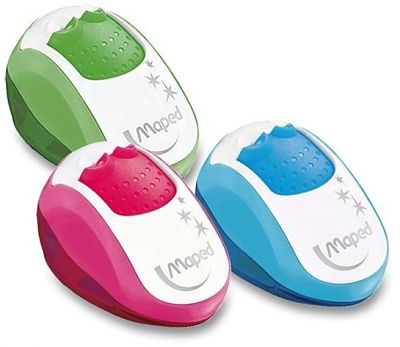 [14503043] SACAPUNTAS PLASTICO CLEAN 2 AGUJEROS 030211 CON TAPA DE PROTECCION | MAPED