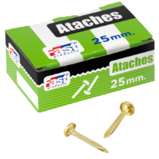 [91069] SUJETADOR ATACHE DORADO 25MM X UN. | BARRILITO